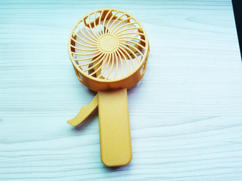 Manual Hand Press Fan - Portable Small Fan with Safety Mesh for Kids & Adults