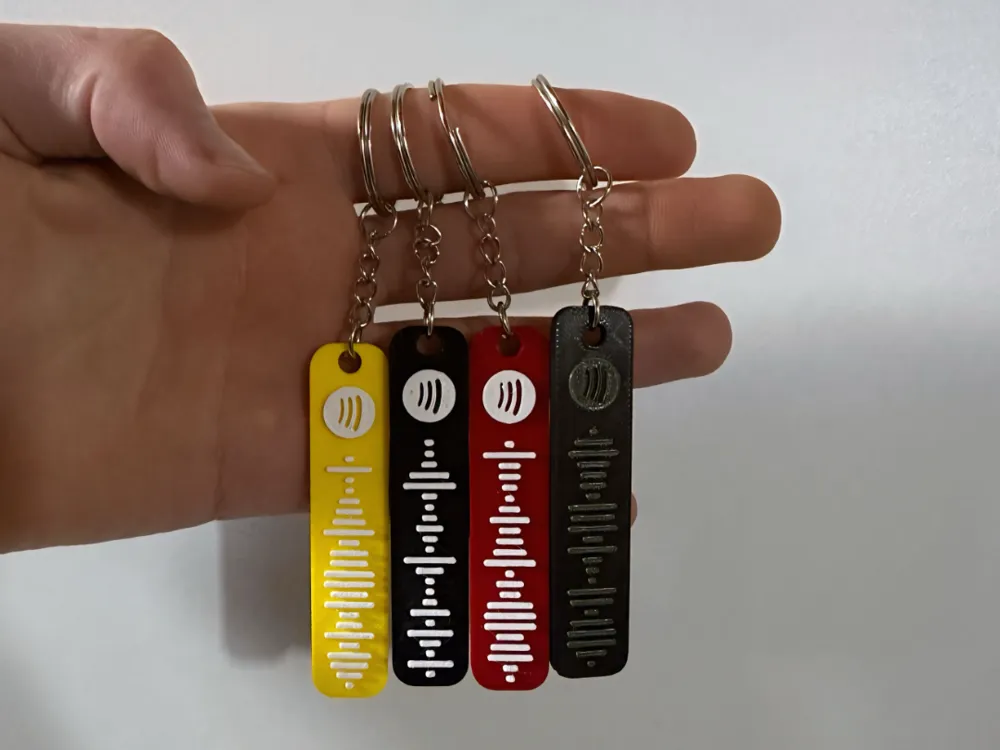 Cute Customizable Scannable Spotify Code Keychain
