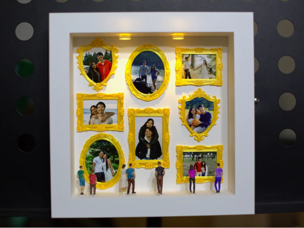 Mini Art Museum Photo Frame Display Box - Desktop Small Picture & Art Showcase