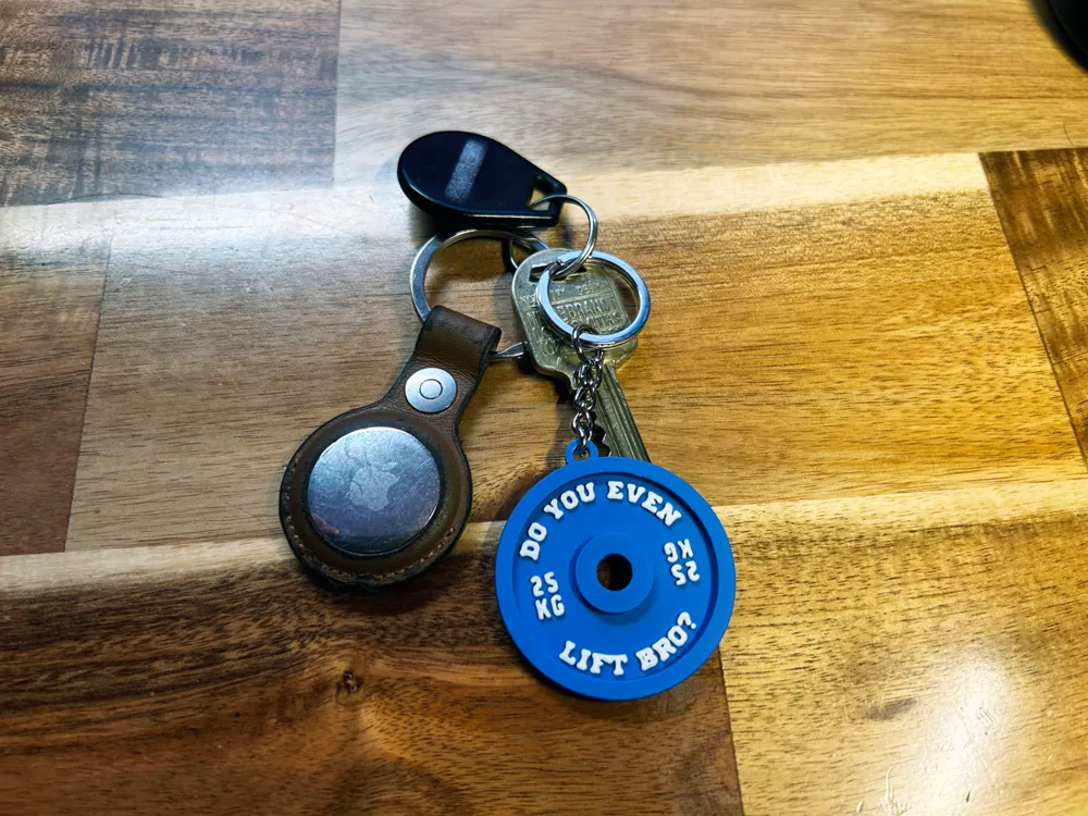 Weight Plate Keychain | "Do You Even Lift Bro?" Fitness Gift for Gym Lovers