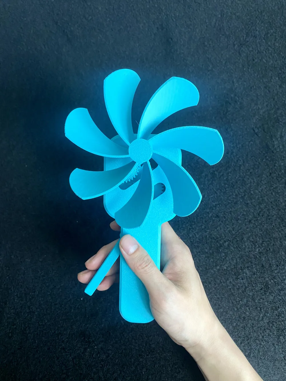 Large Manual Hand Press Fan - Portable & Reusable Cooling