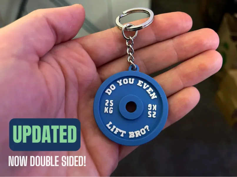 Weight Plate Keychain | "Do You Even Lift Bro?" Fitness Gift for Gym Lovers
